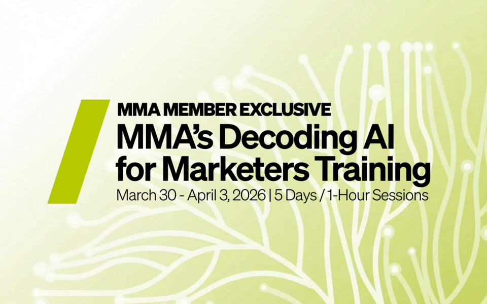 MMA’s Decoding AI for Marketers Training Series